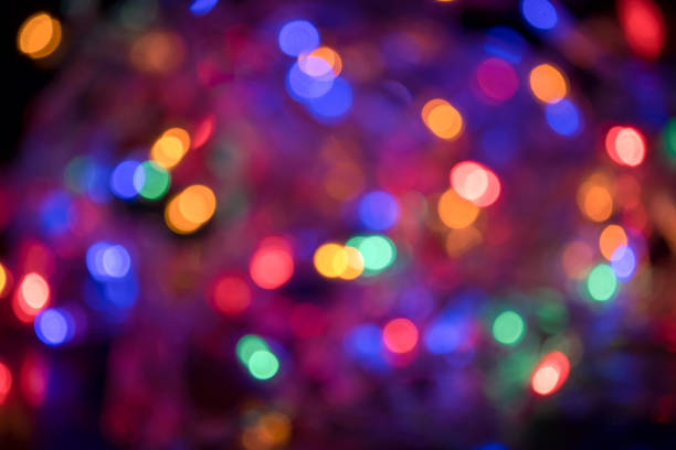 istock Blurred and defocused christmas colorful lights abstract background 855828778