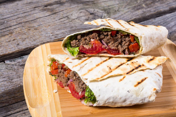 istock Homemade tasty burrito 855829216