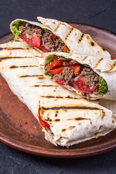istock Homemade tasty burrito 855829230