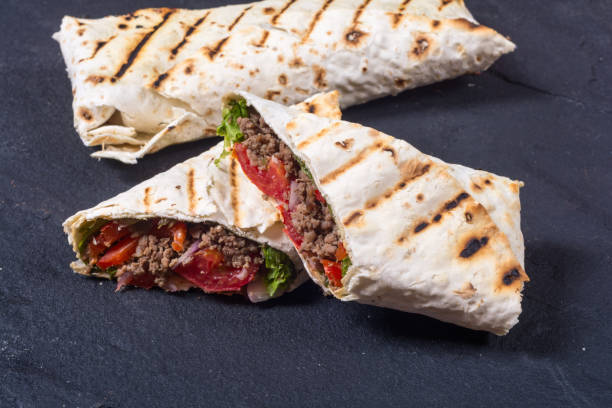 istock Homemade tasty burrito 855829320