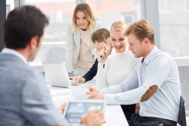istock Business people working in office 855833338