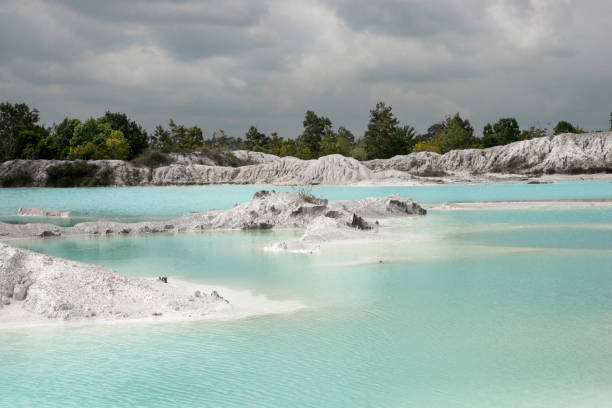 istock Blue lake Kaolin in Belitung Island. 855841044