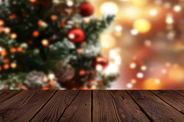 Photo of Christmas table background