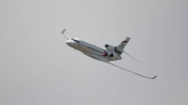 бизнес-джет dassault falcon 8x - falcon стоковые фото и изображения