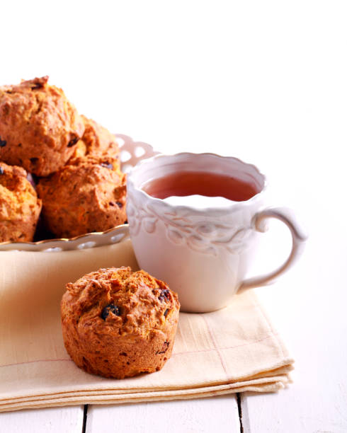 istock Carrot muffins with fruits and nuts 855849362