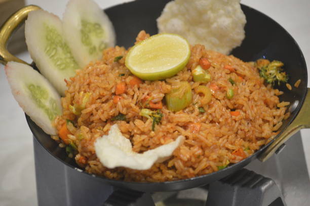 Cooked biryani rice