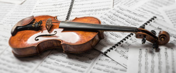 istock Viola on the sheets of music 855855648