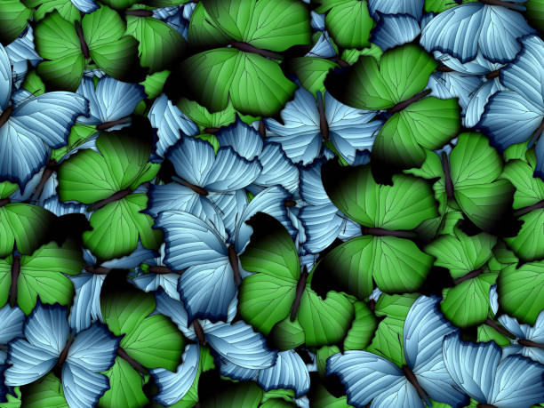 istock Seamless pattern with lot of different butterflys 855856146