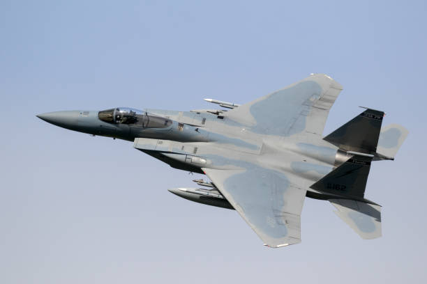 us air force f-15 eagle kampfjet - f15 stock-fotos und bilder