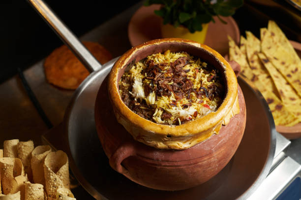 istock Pilaf rice with meat and vegetables 855863154