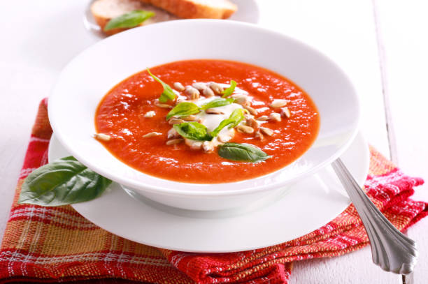 istock Roast pepper and tomato soup 855863472
