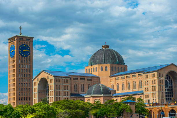 Aparecida Sanctuary Aparecida sanctuary is the biggest church in latin América an a symbol of the christianism in Brazil shrine photos stock pictures, royalty-free photos & images