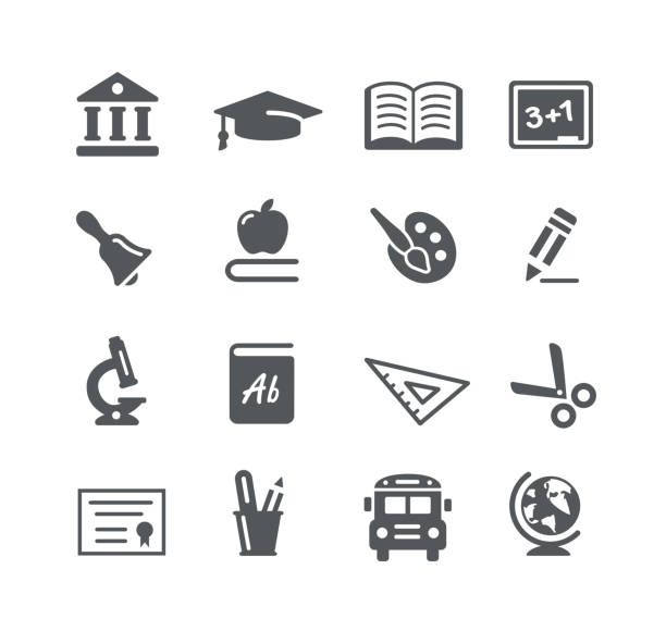 School & Education Icons Vector icons for your digital or print projects. state school stock illustrations