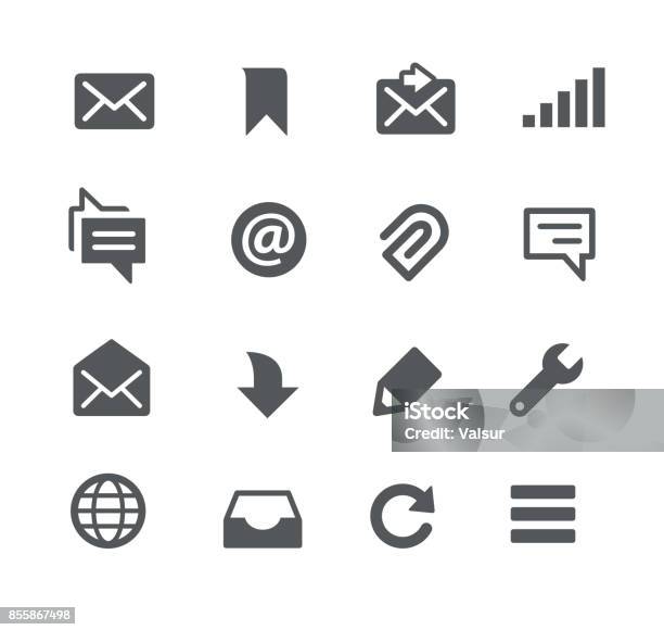 Messages Icons Stock Illustration - Download Image Now - Icon Symbol, Bookmark, Inbox - Filing Tray