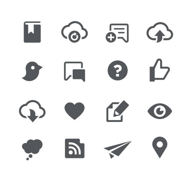 Social Network & Sharing icons Vector icons for your digital or print projects. news feed icon stock illustrations