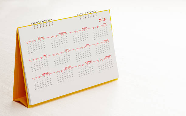 istock Yellow 2018 Calendar On White Background 855872498
