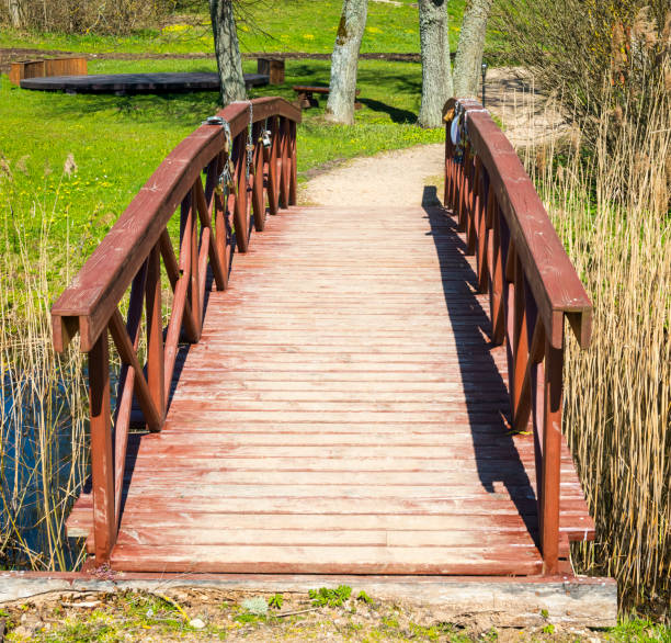 istock Decorative wooden bridge, Europe 855872536