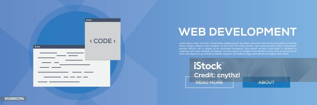 Web Development Banner Design Stock Illustration - Download Image Now ...