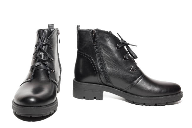 istock Female winter leather shoes 855883104