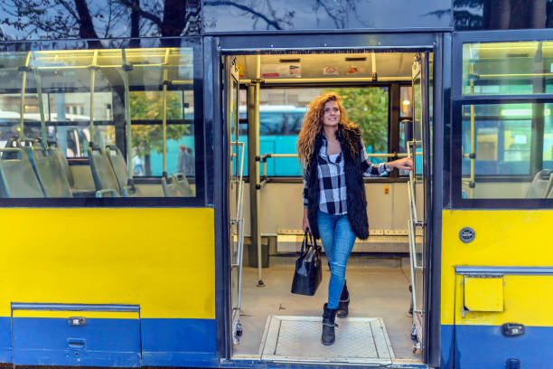 istock Young woman in a bus 855884062