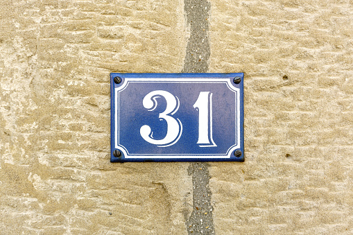House number thirty one (31)