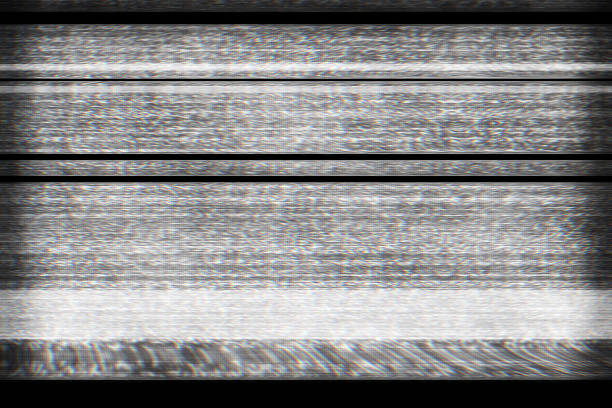 Digital television interference pattern stock photo