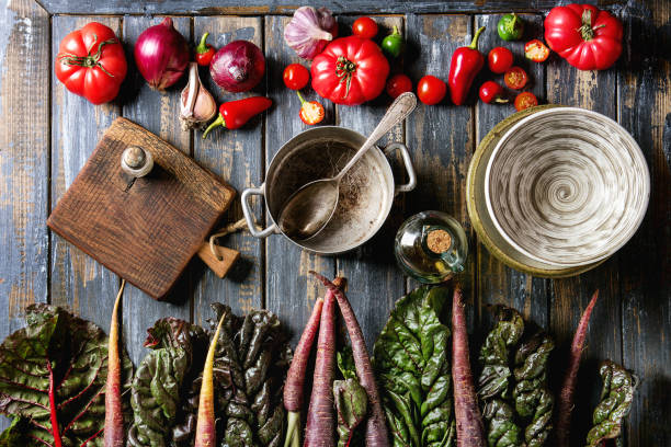 istock Purple carrot with vegetables 855887040