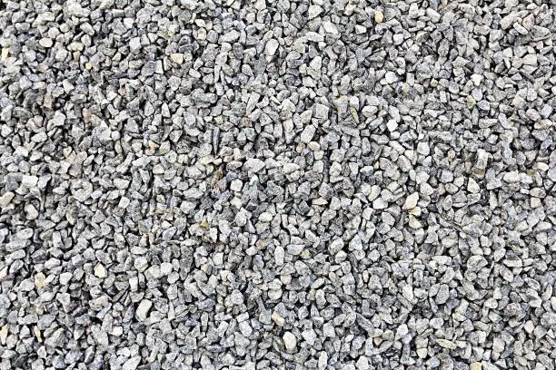 Ground stone grey background of many small stones