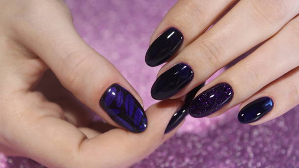 istock Manicure design of dark tans 855894832