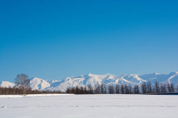 istock Blue sky and snow mountain in winter 855895004