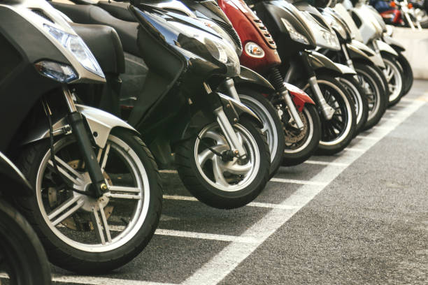 group of motorbikes