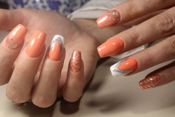 istock Design of manicure with a picture 855899100