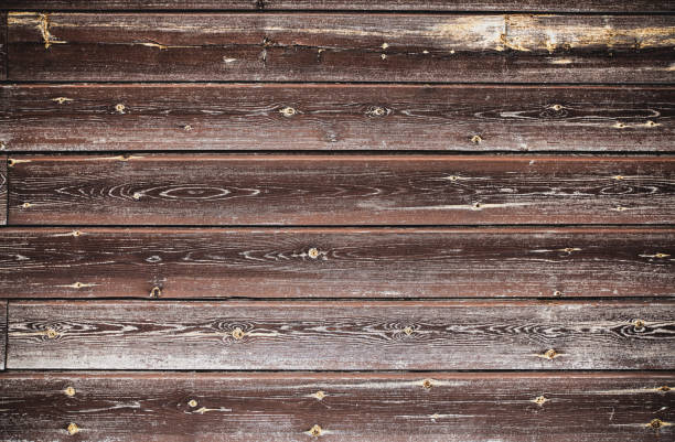 istock Overhead view of brown wooden table 855901052