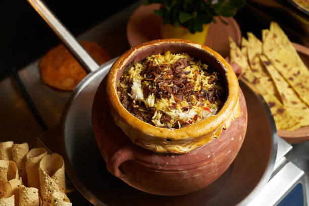 istock Pilaf rice with meat and vegetables 855905952