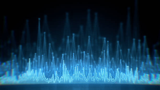 forma de onda de equalizador digital - sistema de medición de volumen fotografías e imágenes de stock