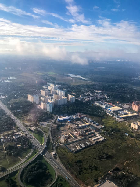 istock Aerial view on Moscow Suburbs, Russia 855924734