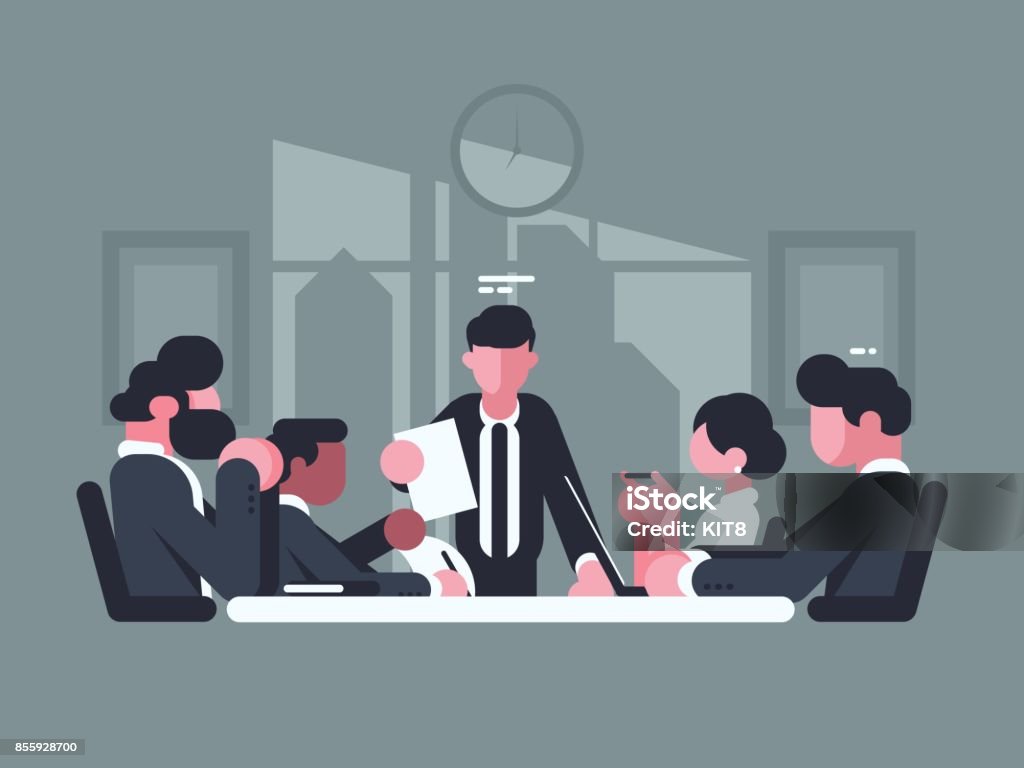 Business-meeting im Büro - Lizenzfrei Leitende Position Vektorgrafik