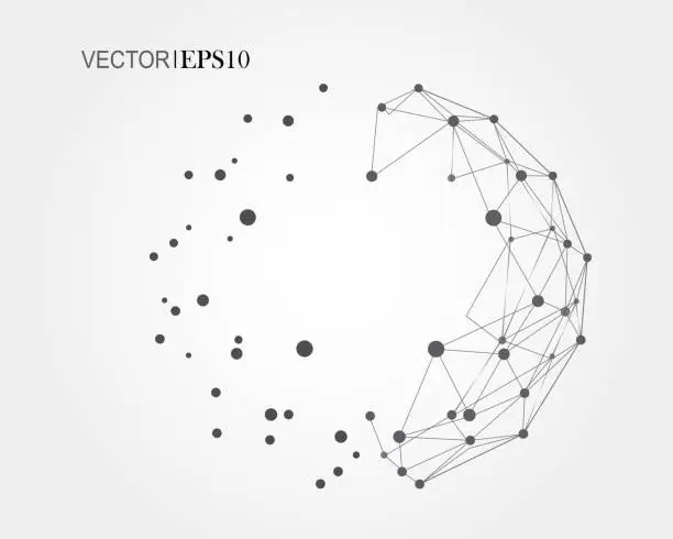 Vector illustration of Connection concept. Geometric vector background for business or science
