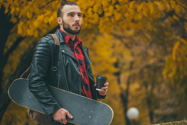 istock Skater on autumn day 855943520
