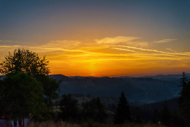 istock Sunrise on mountain Zlatar in Serbia 855965974