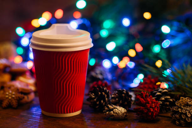 istock Delicious Christmas with take away latte 855966666