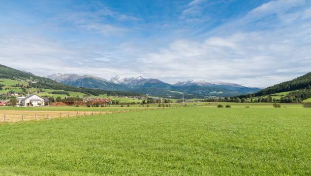 istock Panorama view to the valley and mountains in Lungau, Austria 855969476