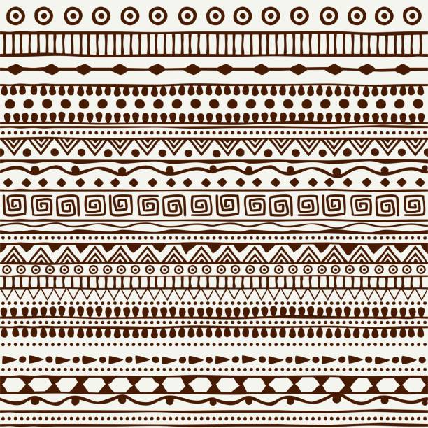 ilustraciones, imágenes clip art, dibujos animados e iconos de stock de patrones tribales sin fisuras en el estilo de un bohemio. motivos africanos de fondo. - cultura hawaiana