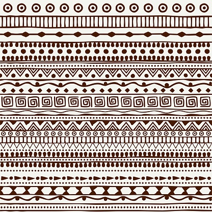 Seamless tribal pattern in the style of a boho. Background African motifs.