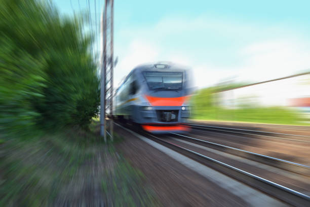 istock Modern electric train. Russia. Effect of speed 855974938