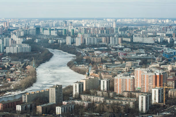 istock View of the city from a height 855977266