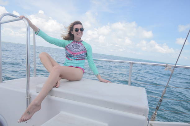 istock Woman on a boat. 855984416