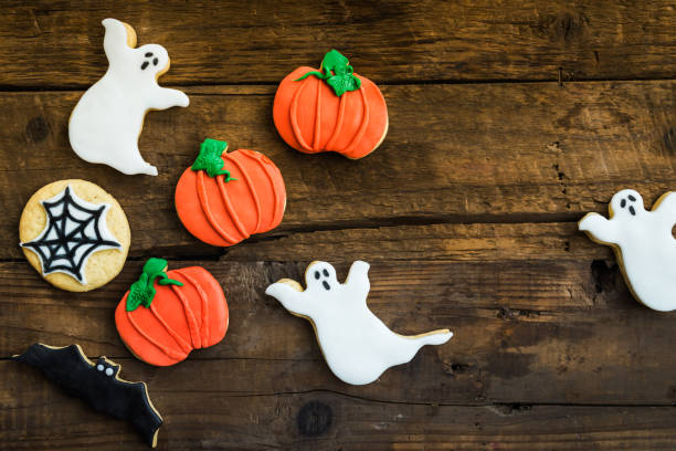 istock Homemade delicious gingerbread biscuits for Halloween 855993840