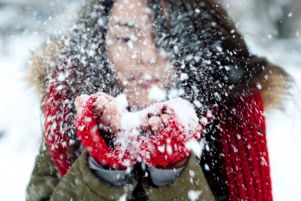 Beautiful girl in winter time