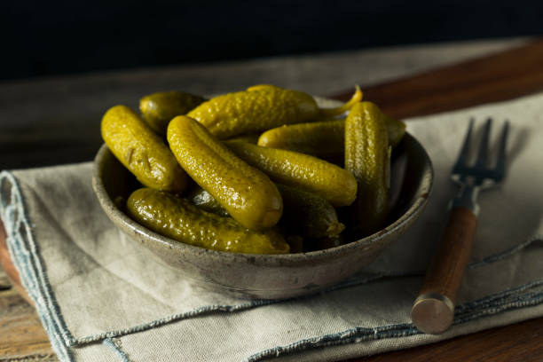 istock Pickled Organic Cornichon Gherkin Pickles 856025036